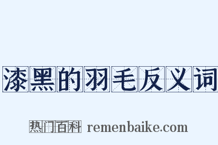 漆黑的羽毛反义词是什么意思的图片